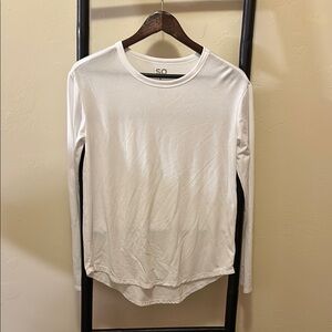 SO White Fitted Long Sleeve T-Shirt